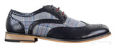 Zapatos vintage de cuero y tweed para hombre - Cavani Oslo