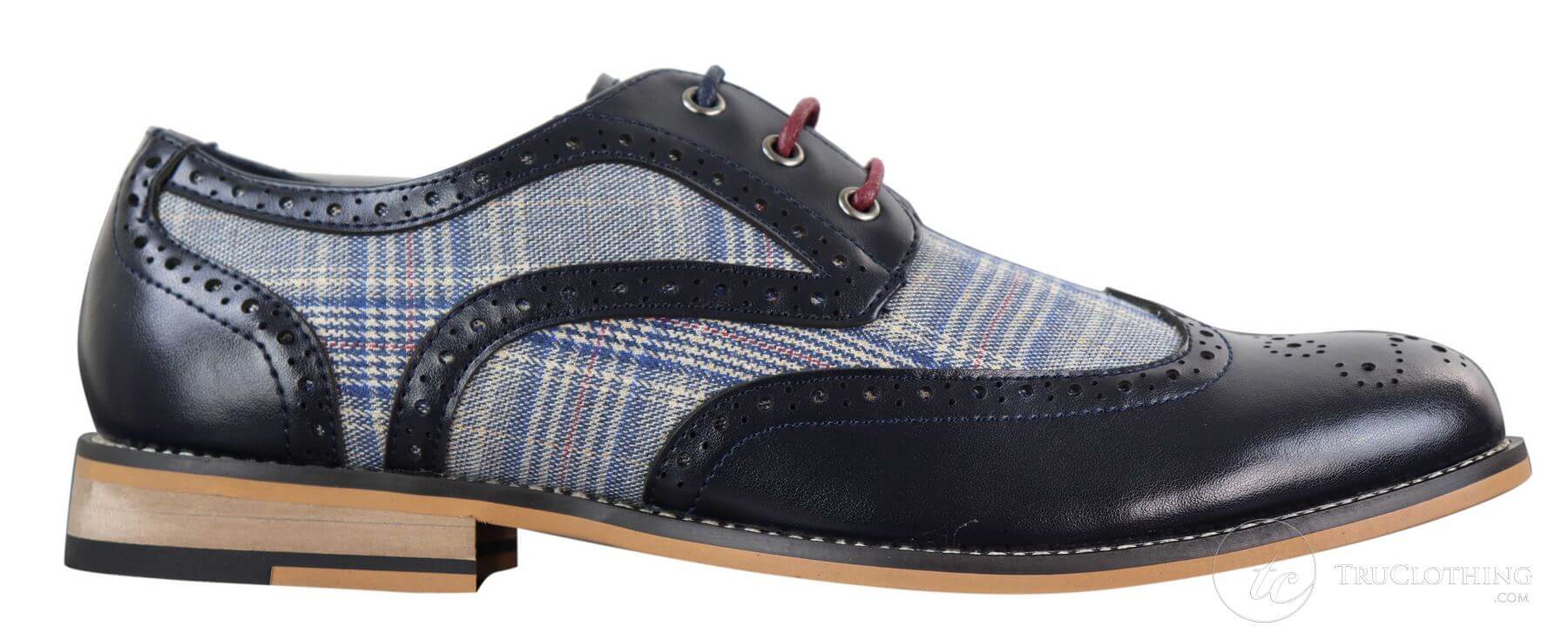 Zapatos vintage de cuero y tweed para hombre - Cavani Oslo