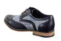 Zapatos vintage de cuero y tweed para hombre - Cavani Oslo