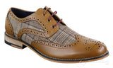 Zapatos vintage de cuero y tweed para hombre - Cavani Oslo