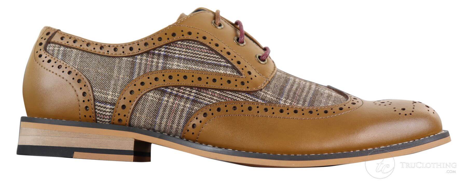 Zapatos vintage de cuero y tweed para hombre - Cavani Oslo