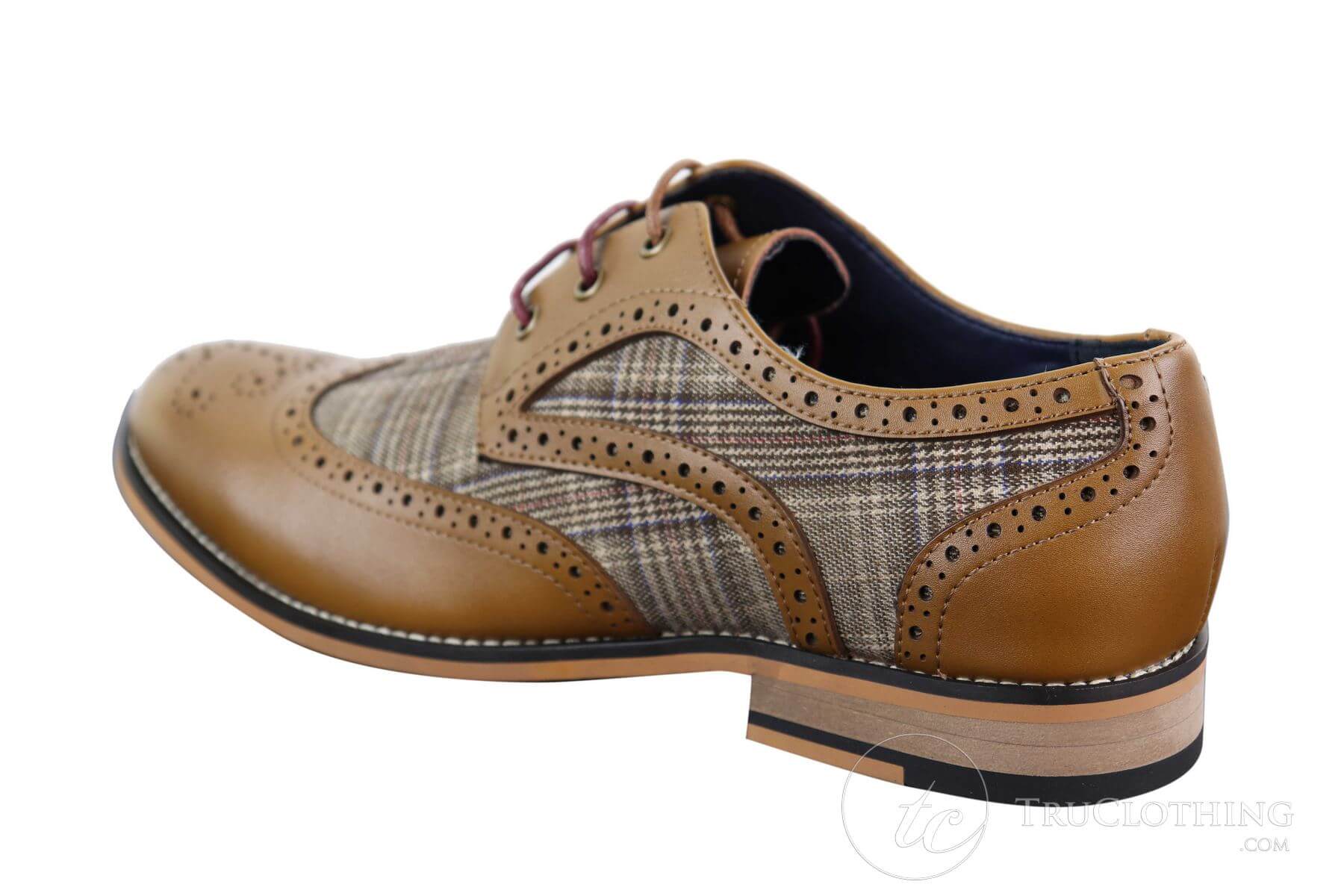 Zapatos vintage de cuero y tweed para hombre - Cavani Oslo