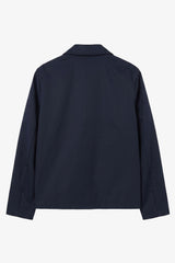 Chaqueta Harrington impermeable con cuello para hombre, color azul marino.