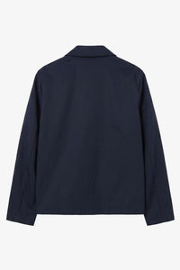 Chaqueta Harrington impermeable con cuello para hombre, color azul marino.