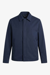 Chaqueta Harrington impermeable con cuello para hombre, color azul marino.