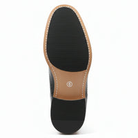 Botines de tobillo tipo brogue con puntera de ala para hombre