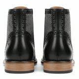 Botines de tobillo tipo brogue con puntera de ala para hombre