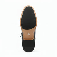 Botines de tobillo tipo brogue con puntera de ala para hombre