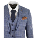 Traje vintage de 3 piezas azul grisáceo para hombre - Paul Andrew Victor