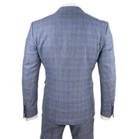 Traje vintage de 3 piezas azul grisáceo para hombre - Paul Andrew Victor