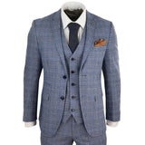 Traje vintage de 3 piezas azul grisáceo para hombre - Paul Andrew Victor