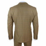 Traje de hombre de 3 piezas color marrón claro con chaleco cruzado - Paul Andrew Ford