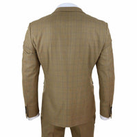 Traje de hombre de 3 piezas color marrón claro con chaleco cruzado - Paul Andrew Ford