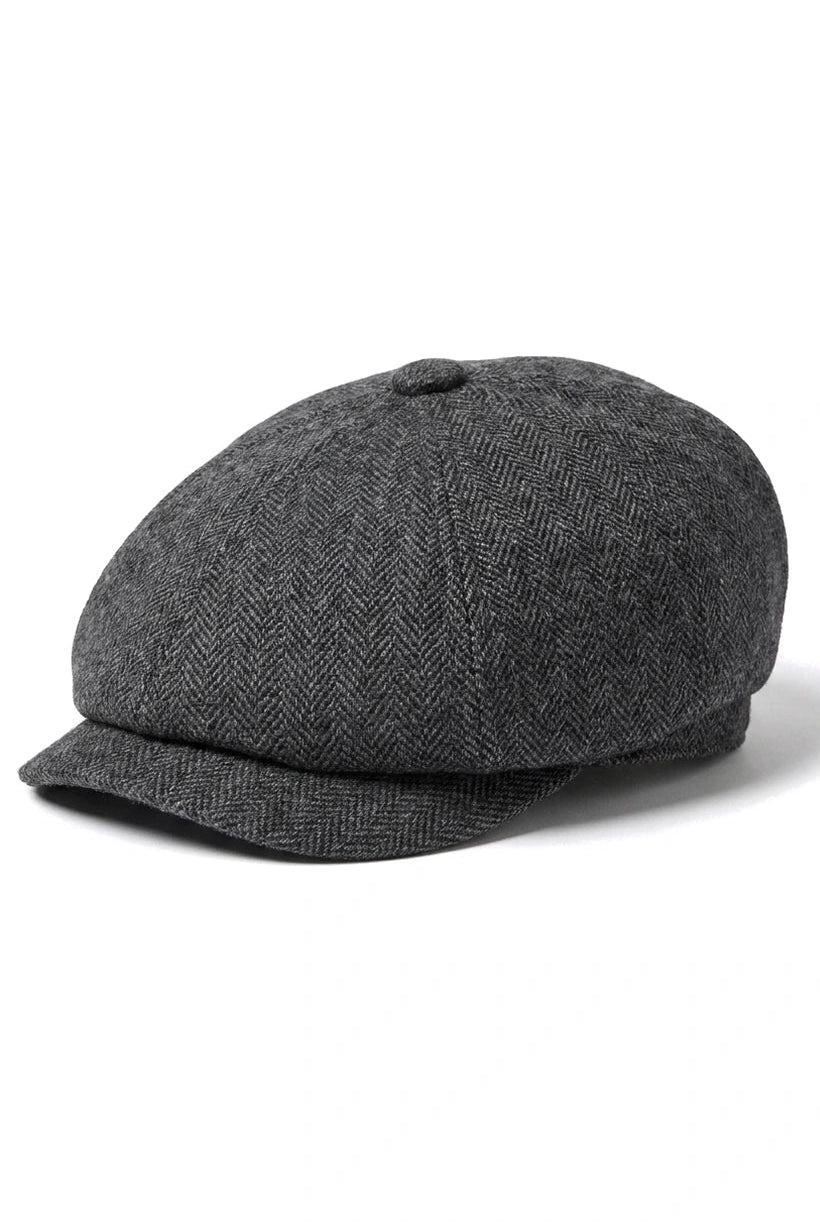 Gorra Newsboy de 8 paneles para hombre - Cavani Martez - Gris oscuro