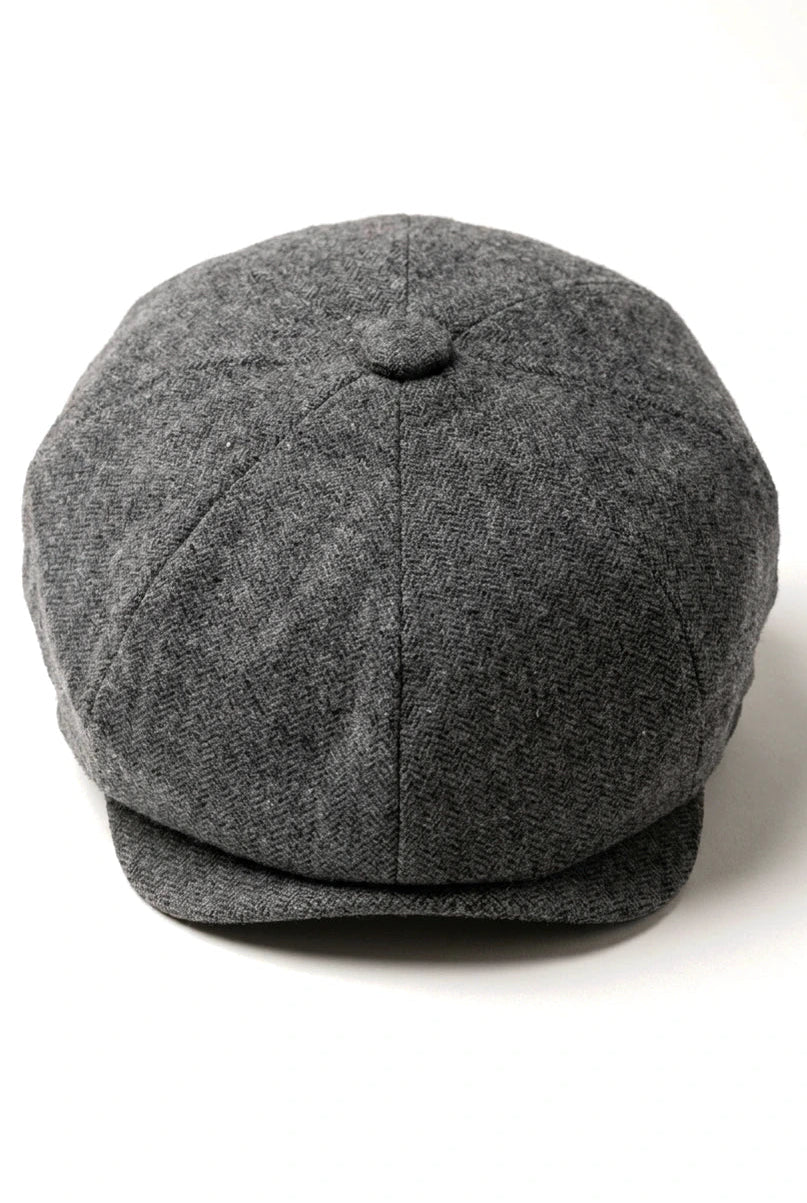 Gorra Newsboy de 8 paneles para hombre - Cavani Martez - Gris oscuro