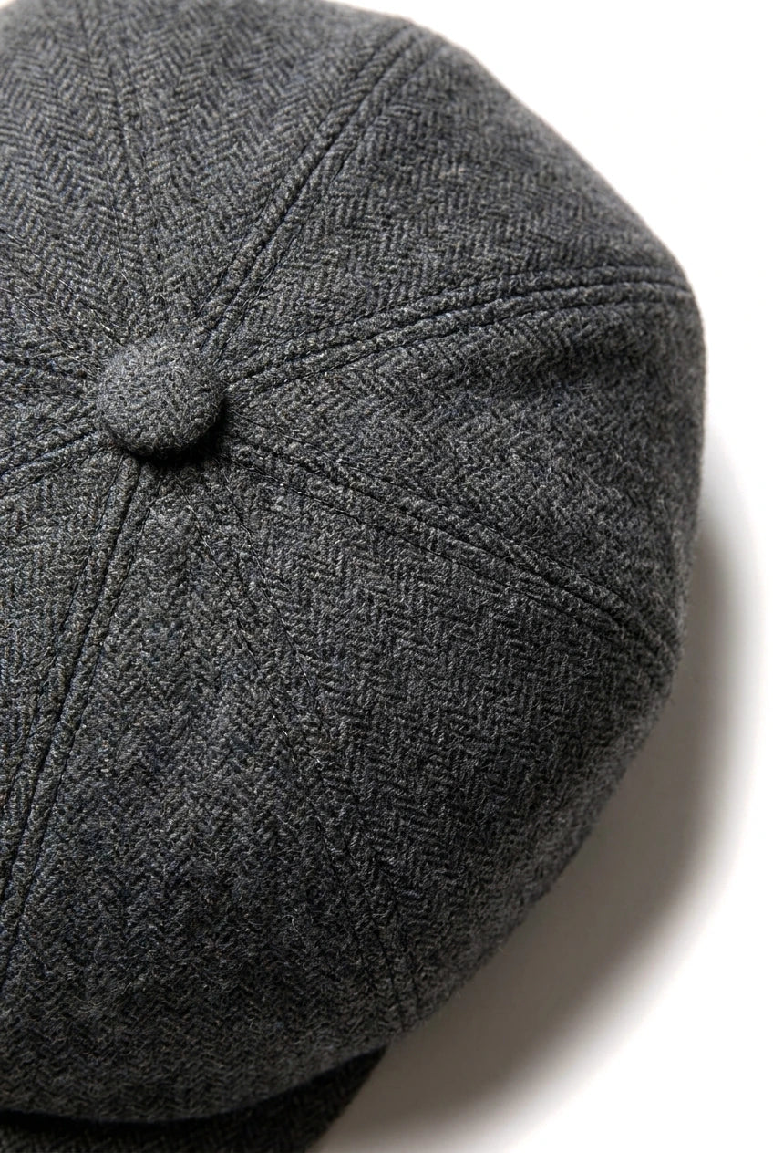 Gorra Newsboy de 8 paneles para hombre - Cavani Martez - Gris oscuro