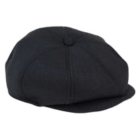 Gorra Peaky Blinders de 8 paneles para hombre - Negra