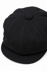 Gorra de verano negra de 8 paneles para hombre, estilo Baker Boy, de Cotton Blinders Newsboy, estilo Shelby.