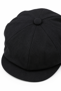 Gorra de verano negra de 8 paneles para hombre, estilo Baker Boy, de Cotton Blinders Newsboy, estilo Shelby.