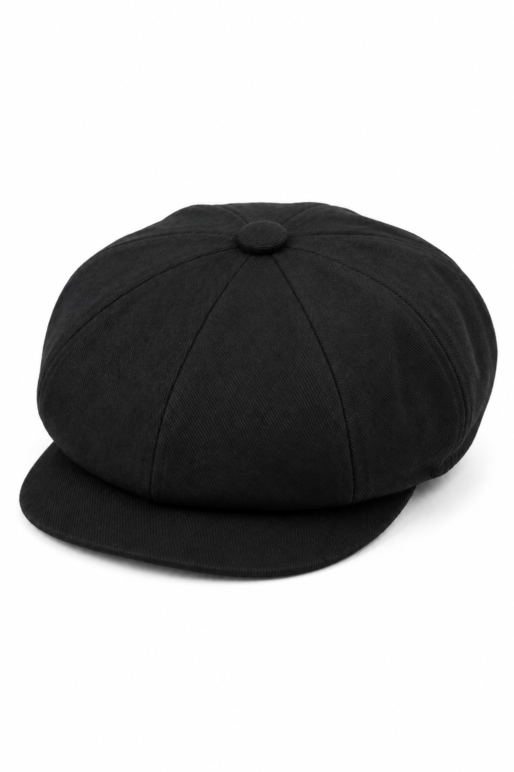 Gorra de verano negra de 8 paneles para hombre, estilo Baker Boy, de Cotton Blinders Newsboy, estilo Shelby.