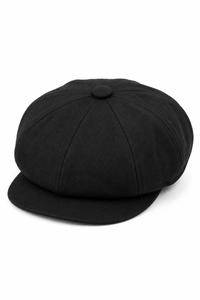 Gorra de verano negra de 8 paneles para hombre, estilo Baker Boy, de Cotton Blinders Newsboy, estilo Shelby.