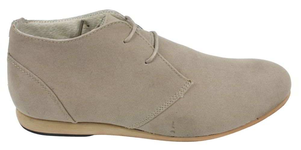 Botas de hombre negras, beige, marrón y azul marino, estilo desert boots, de ante, de caña alta, estilo Chelsea.