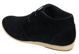 Botas de hombre negras, beige, marrón y azul marino, estilo desert boots, de ante, de caña alta, estilo Chelsea.