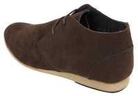 Botas de hombre negras, beige, marrón y azul marino, estilo desert boots, de ante, de caña alta, estilo Chelsea.