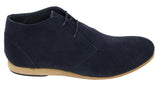 Botas de hombre negras, beige, marrón y azul marino, estilo desert boots, de ante, de caña alta, estilo Chelsea.