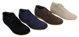 Botas de hombre negras, beige, marrón y azul marino, estilo desert boots, de ante, de caña alta, estilo Chelsea.