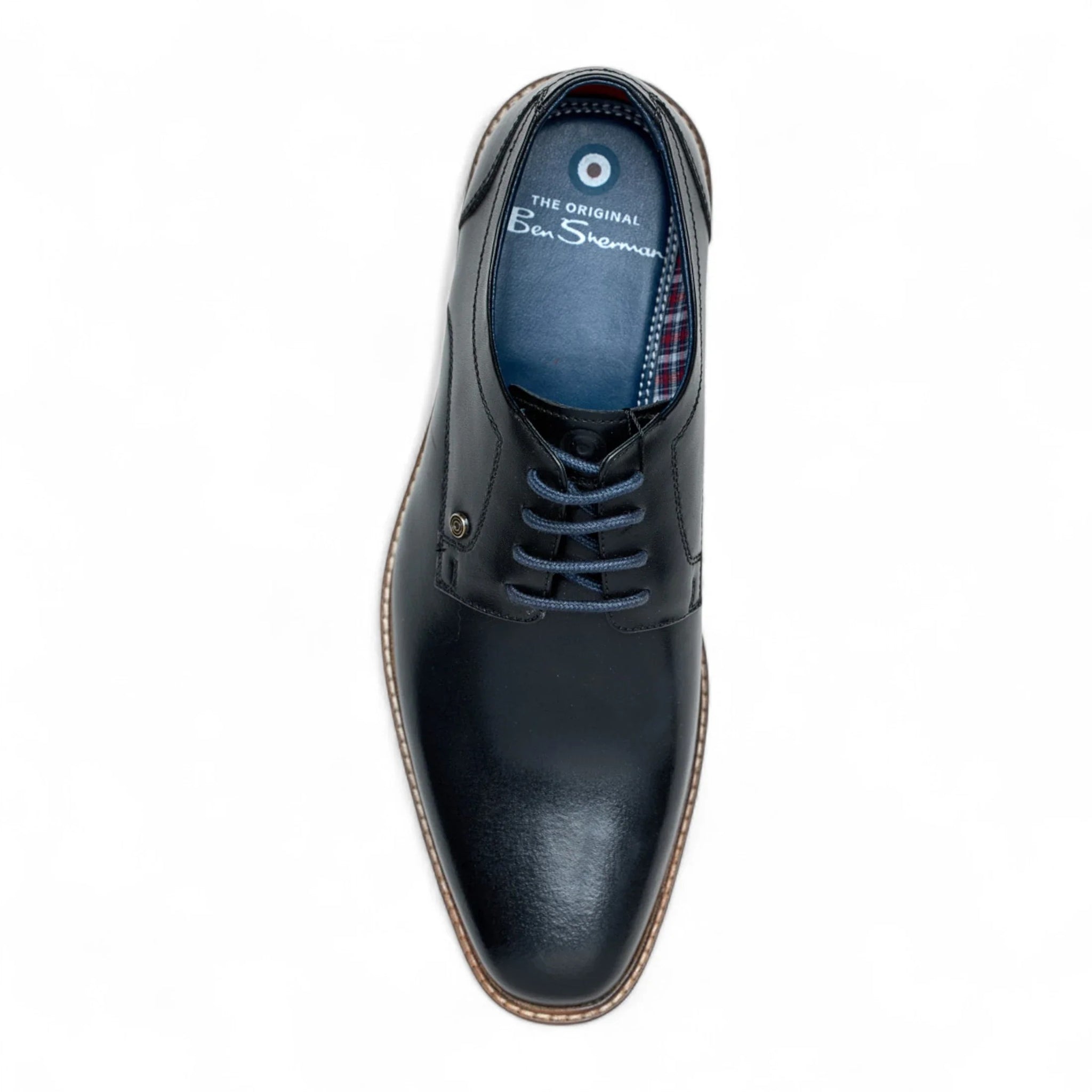 Zapatos Derby formales lisos de cuero negro pulido para hombre