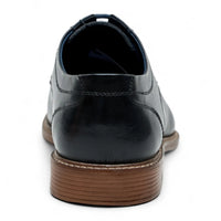 Zapatos Derby formales lisos de cuero negro pulido para hombre