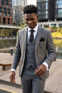 Set de regalo de corbata negra con estampado paisley para hombre