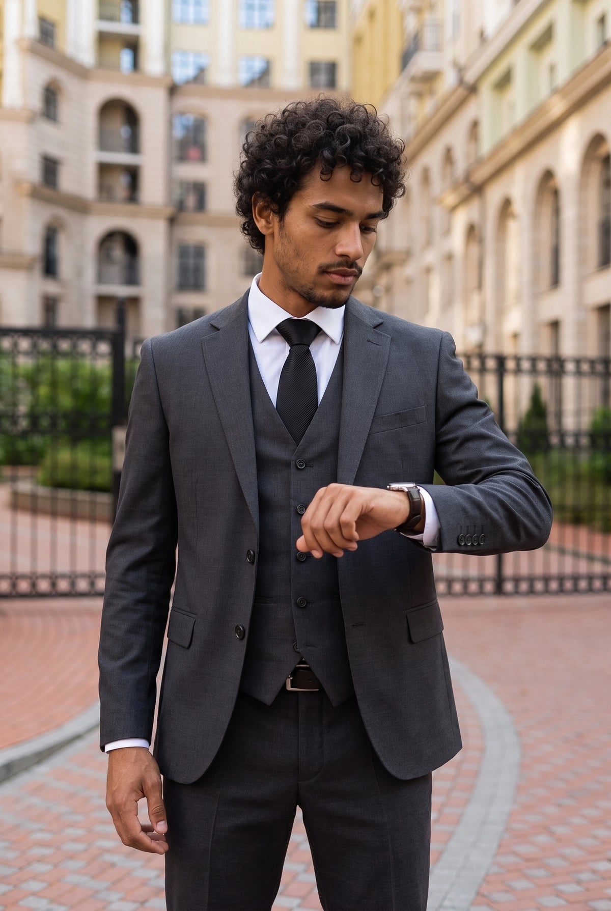 Corbata negra lisa de color liso para hombre