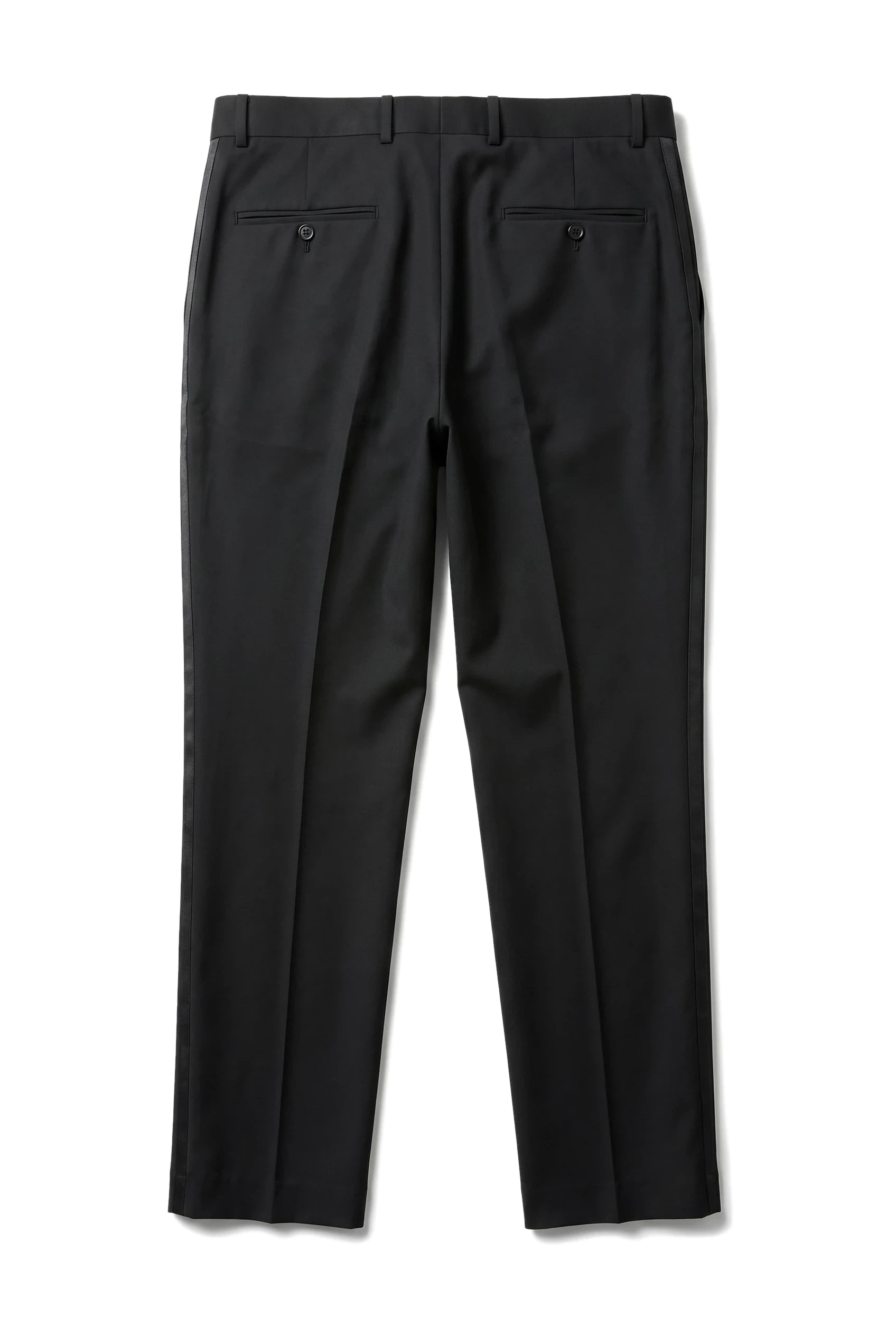 Pantalones de esmoquin negros para hombre, ideales para bodas, graduaciones y ocasiones especiales. Rayas de satén.
