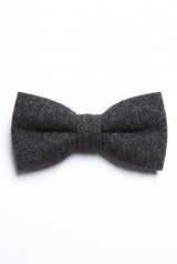 Pajarita de tweed negro para hombre