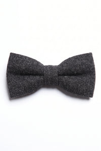 Pajarita de tweed negro para hombre