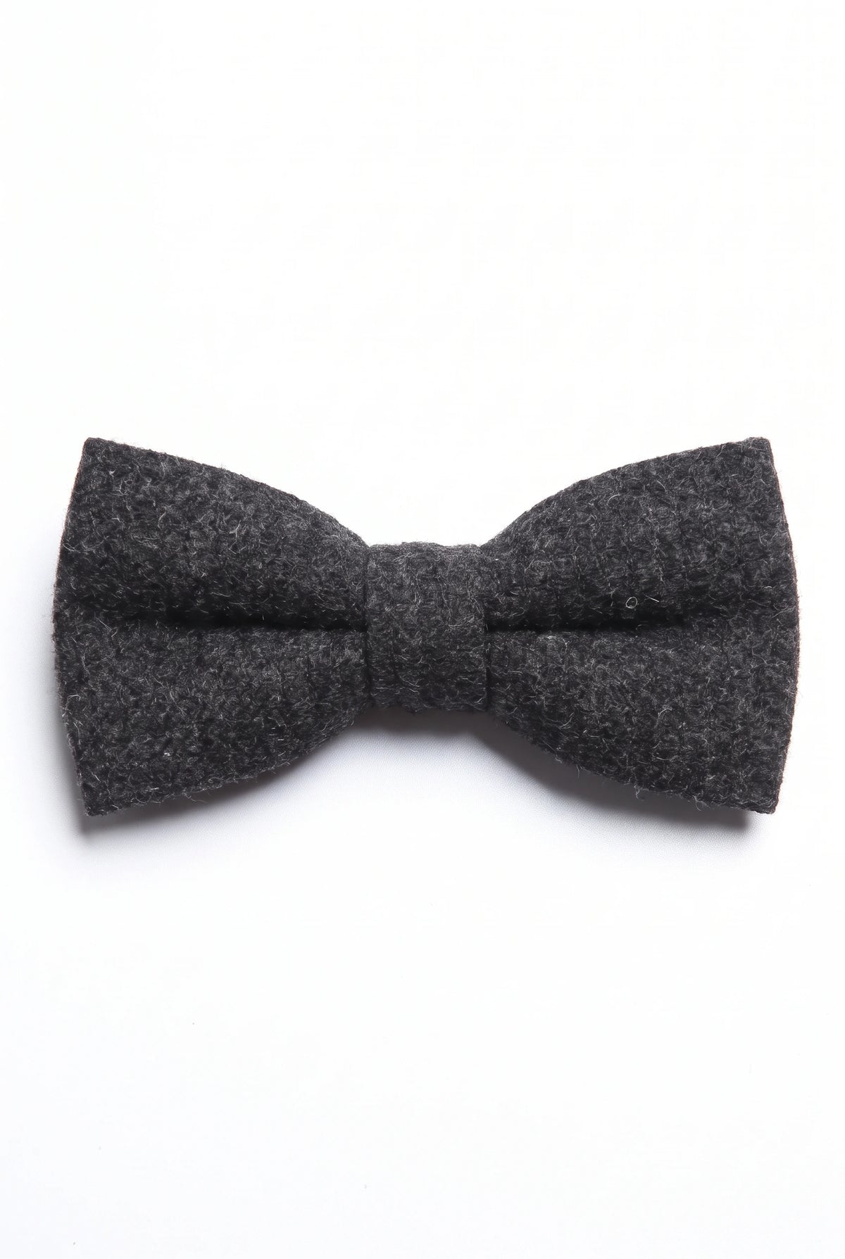 Pajarita de tweed negro para hombre