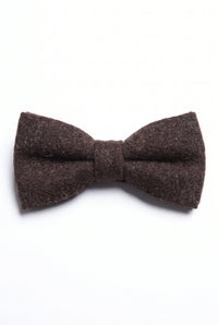 Pajarita de hombre de mezcla de lana y tweed negro