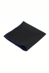 Pañuelo de bolsillo para hombre de mezcla de lana y tweed negro.
