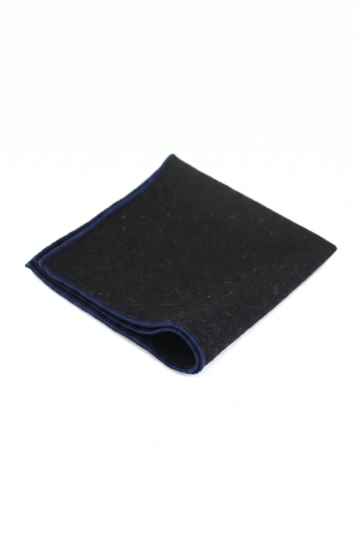 Pañuelo de bolsillo para hombre de mezcla de lana y tweed negro.