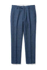 Dion - Pantalones de hombre de tweed azul con estampado de espiga