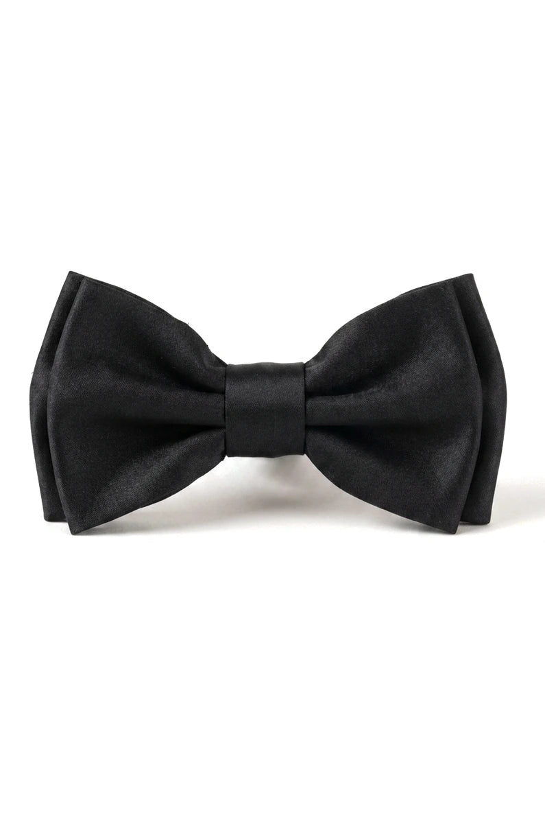 Conjunto de regalo para hombre: pajarita, pañuelo de bolsillo, gemelos, color negro.