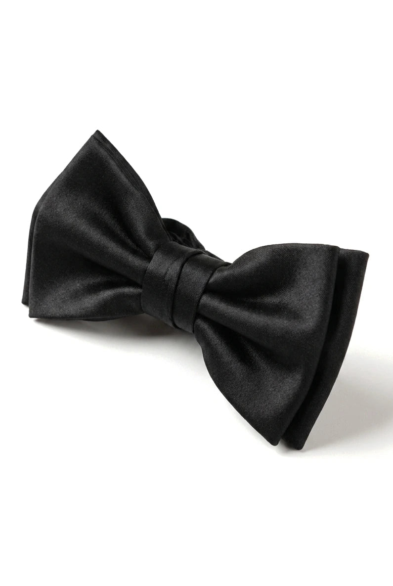 Conjunto de regalo para hombre: pajarita, pañuelo de bolsillo, gemelos, color negro.