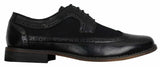 Zapatos de cuero tipo brogue para hombre, de diseñador italiano, elegantes e informales, en tonos marrón, negro y azul marino, estilo retro.
