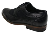 Zapatos de cuero tipo brogue para hombre, de diseñador italiano, elegantes e informales, en tonos marrón, negro y azul marino, estilo retro.