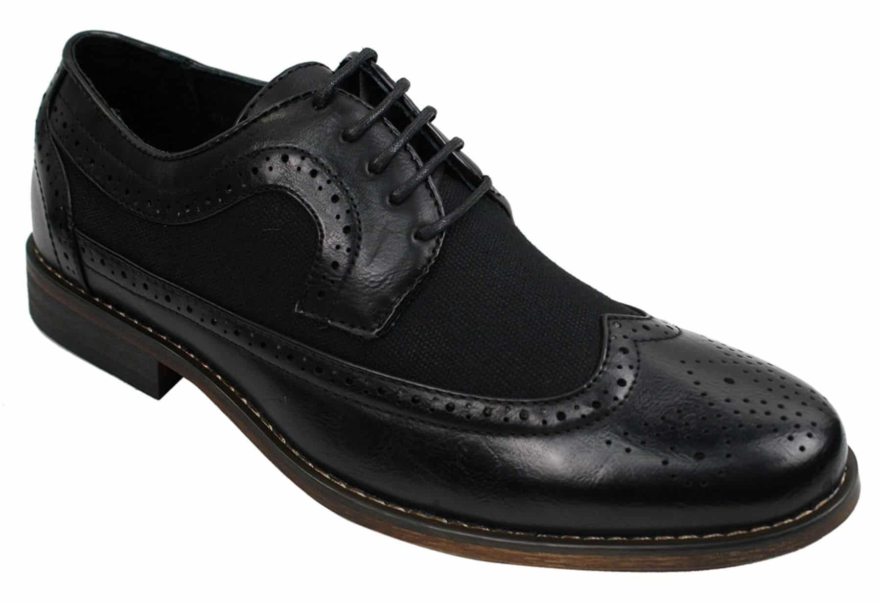 Zapatos de cuero tipo brogue para hombre, de diseñador italiano, elegantes e informales, en tonos marrón, negro y azul marino, estilo retro.