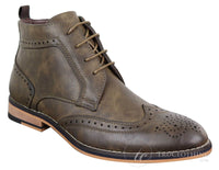 Botas brogue marrones con cordones para hombre - Cavani Sava