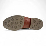 Zapatos de vestir tipo brogue de cuero marrón para hombre