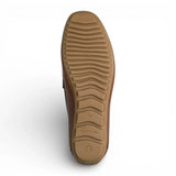 Mocasines de cuero marrón para hombre